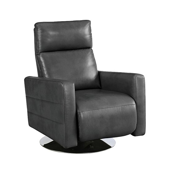 Saltoro Sherpi Leatherette Upholstered Push Back Recliner with T